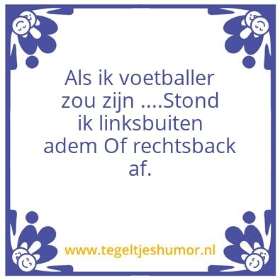 Tegeltje: Voetballer