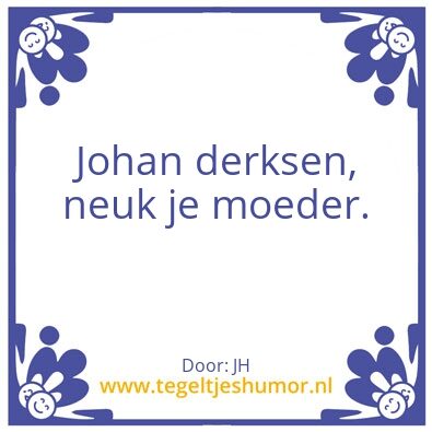 Tegeltje: JH