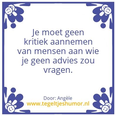 Tegeltje: Wijs