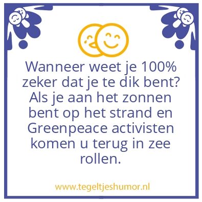 Tegeltje: Greenpeace