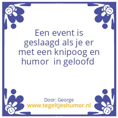 Tegeltje: Event