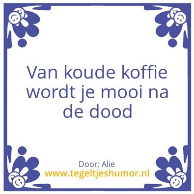 Tegeltje: Koffie