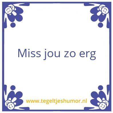 Tegeltje: Broertje