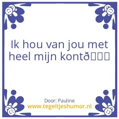 Tegeltje: I Love You