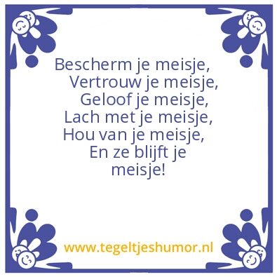 Tegeltje: Meisje