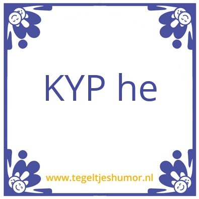 Tegeltje: Kyp