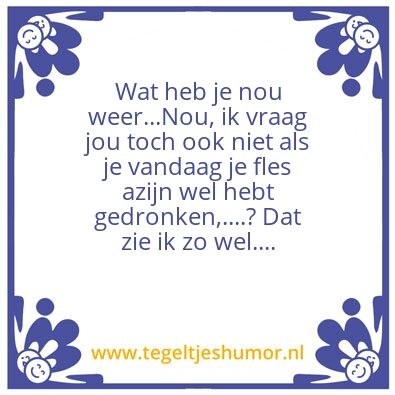 Tegeltje: Zuurwijf
