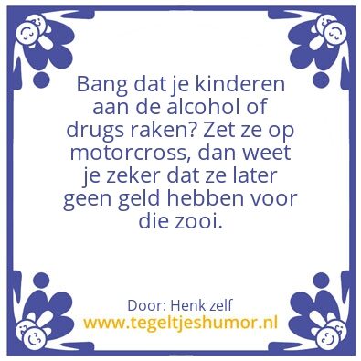 Tegeltje: Echte tegelwijsheijd