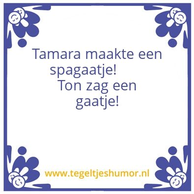 Tegeltje: Ton & Tamara