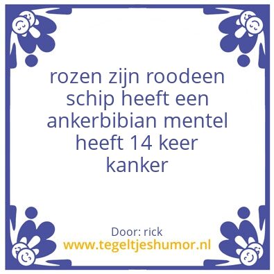 Tegeltje: rick