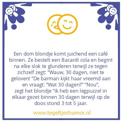 Tegeltje: 30 jaar