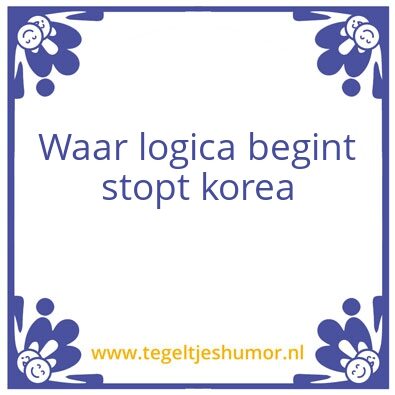 Tegeltje: Logica