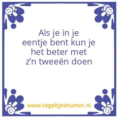 Tegeltje: Humor