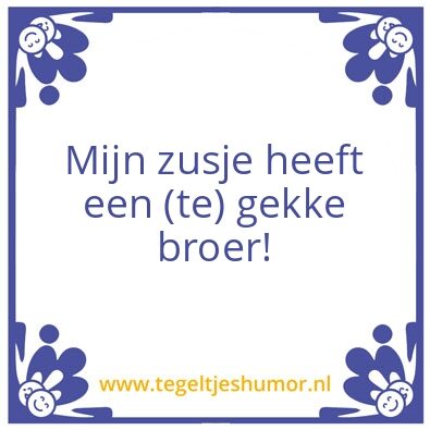 Tegeltje: Te gek