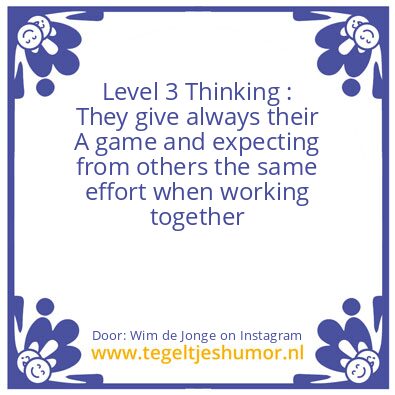 Tegeltje: Level 3 Thinking