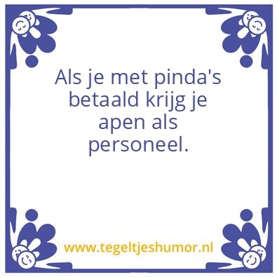 Tegeltje: zuinig