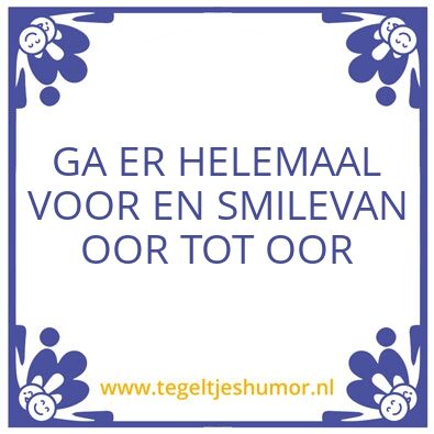 Tegeltje: Smile