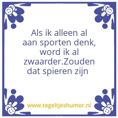 Tegeltje: Sport
