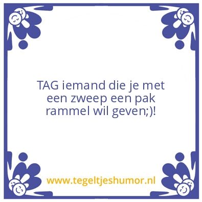 Tegeltje: Zweep