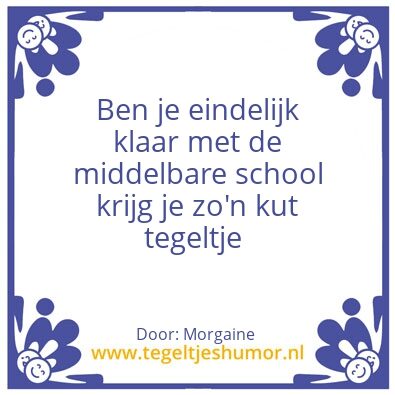 Tegeltje: Geslaagd