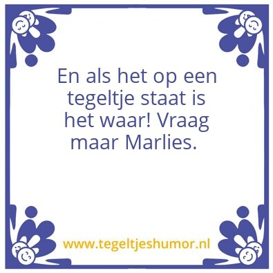 Tegeltje: Waar