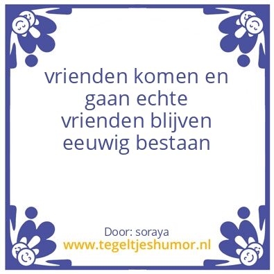 Tegeltje: vrienden