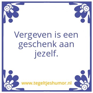 Tegeltje: Vergeven