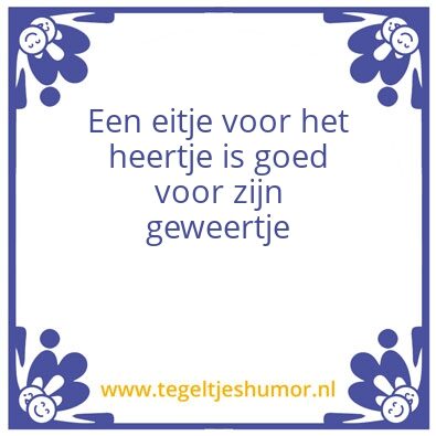 Tegeltje: Eitje