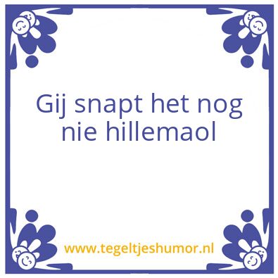 Tegeltje: Tegeltje
