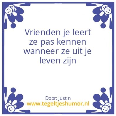 Tegeltje: Vrienden