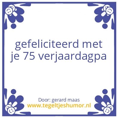 Tegeltje: verjaardag