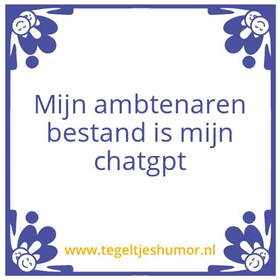 Tegeltje: Ambtenaren