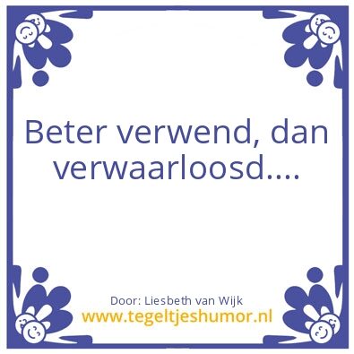 Tegeltje: Liesbeth van Wijk