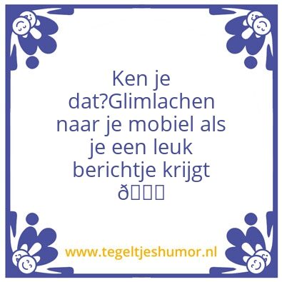 Tegeltje: Lachen