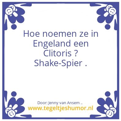 Tegeltje: ENGELAND ..