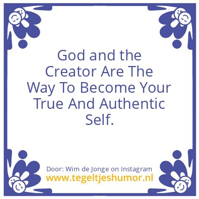 Tegeltje: God and the Creator