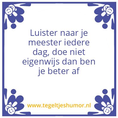 Tegeltje: luisteren