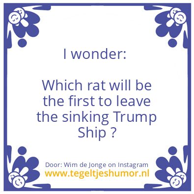 Tegeltje: The Sinking Of the Trump Ship.