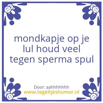 Tegeltje: mondje