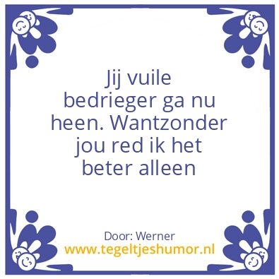 Tegeltje: Bedriegen