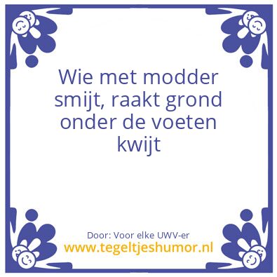 Tegeltje: Doe er je voordeel mee