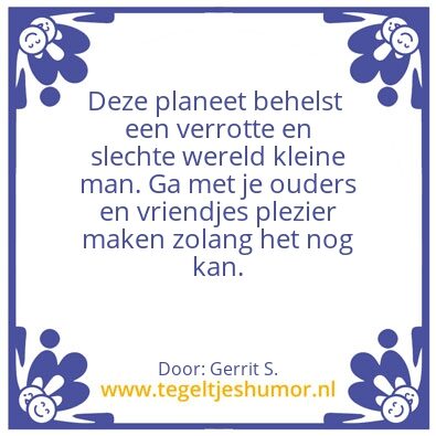 Tegeltje: Ik ben Gerrit.