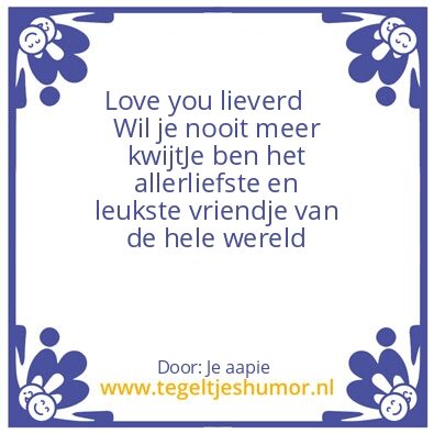 Tegeltje: Liefde