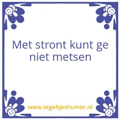 Tegeltje: Metsen