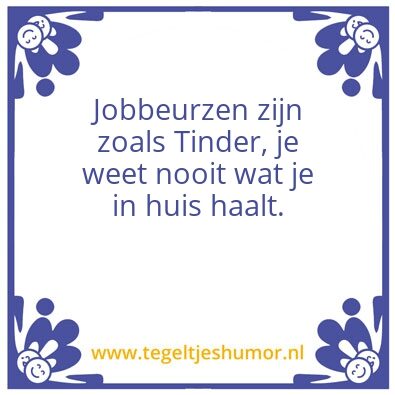 Tegeltje: jobbeurzen