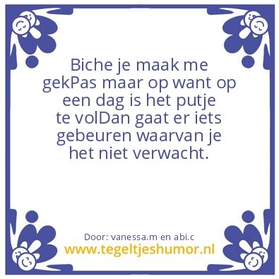 Tegeltje: die snichtjes van tegenwoordig
