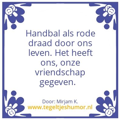 Tegeltje: handbal