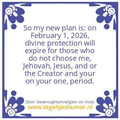 Tegeltje: Change of plan,