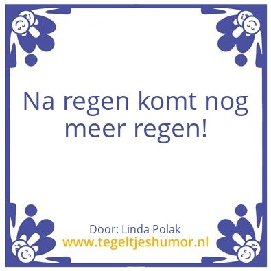 Tegeltje: Regen