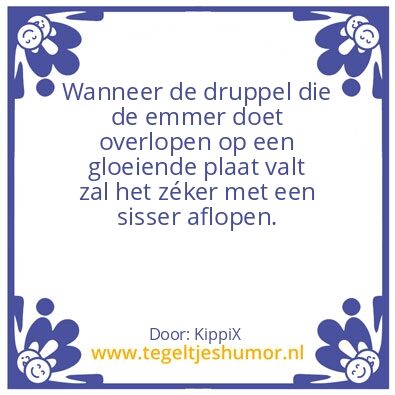 Tegeltje: De druppel